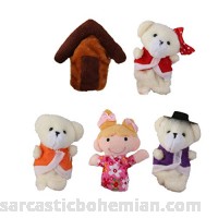 5pcs Goldilocks and Three Bears Finger Puppets Nursery Rhyme Set B01539489G